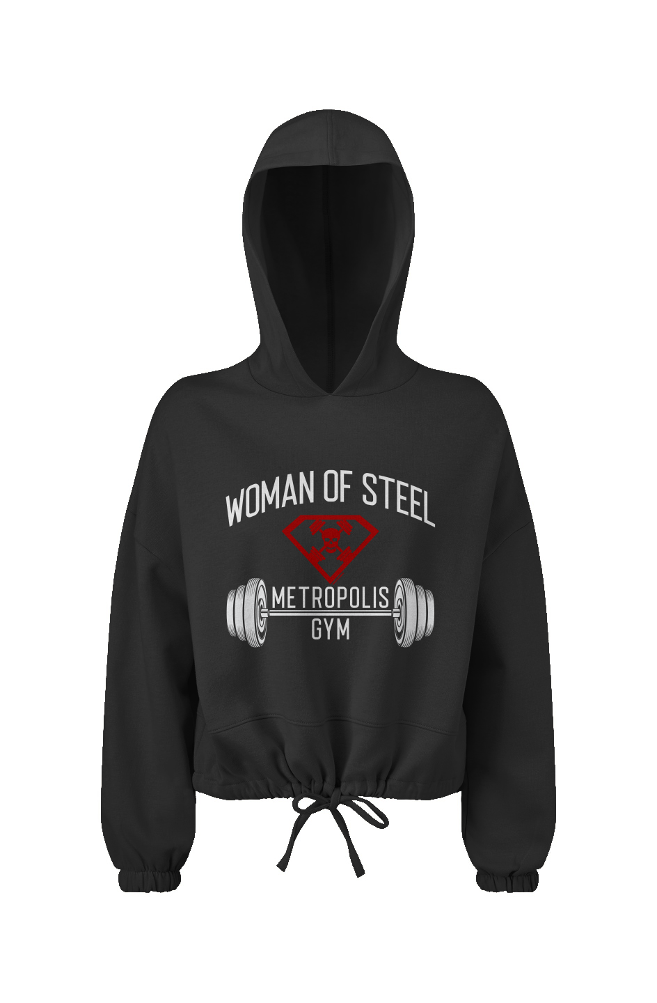 Metropolis Gym WOMAN Cropped Oversize Hooded Sweatshirt