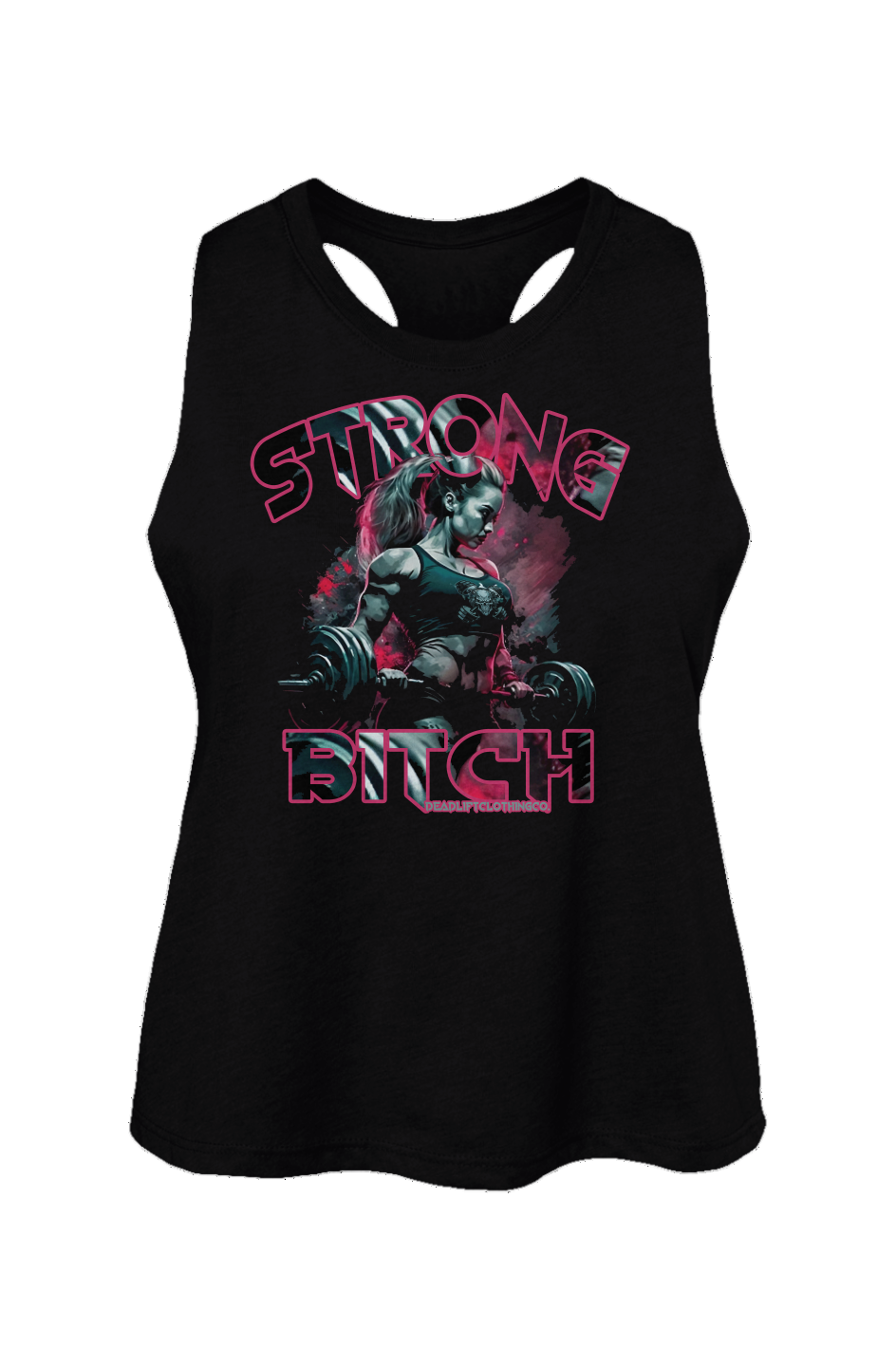 Strong B*tch Racerback Cropped Tank