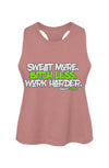 Sweat More Racerback Cropped Tank