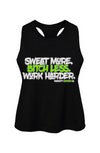 Sweat More Racerback Cropped Tank