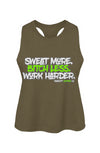 Sweat More Racerback Cropped Tank
