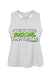 Sweat More Racerback Cropped Tank