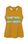Sweat More Racerback Cropped Tank