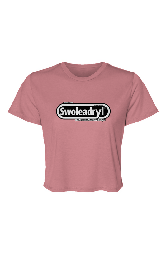 Swoleadryl Flowy Cropped Tee
