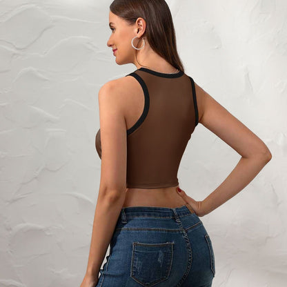 Fall Colors Cropped Slim Racerback