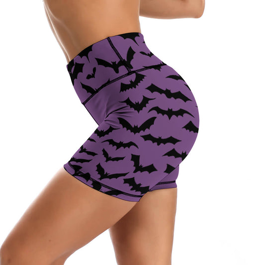 Batty Purple Yoga Shorts