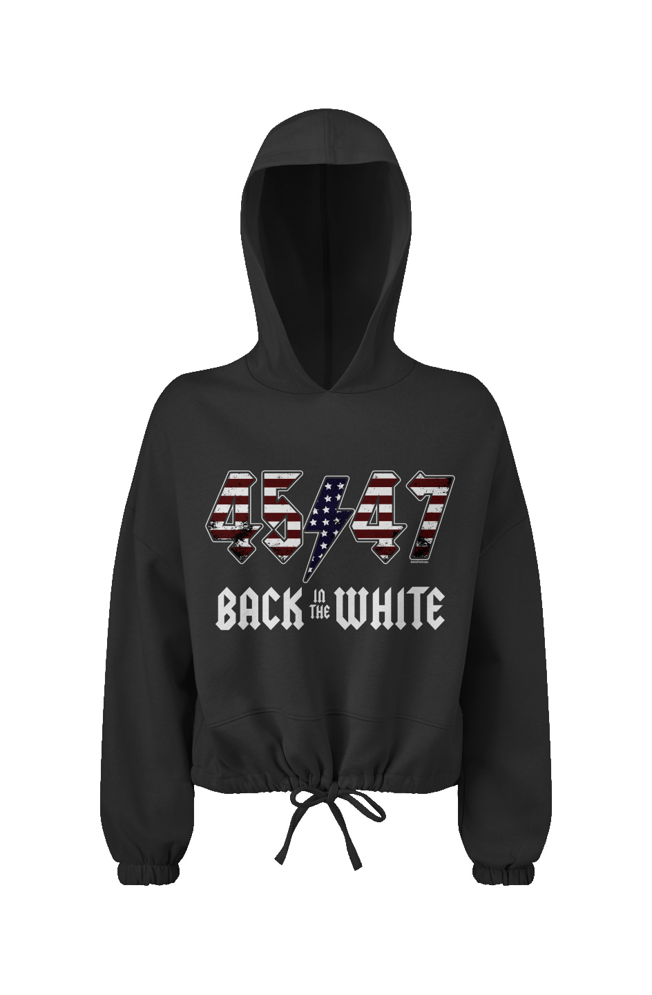 Trump DC Cropped Oversize Hooded Sweatshirt