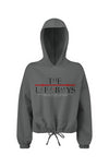 Lost Boys Cropped Oversize Hooded Sweatshirt