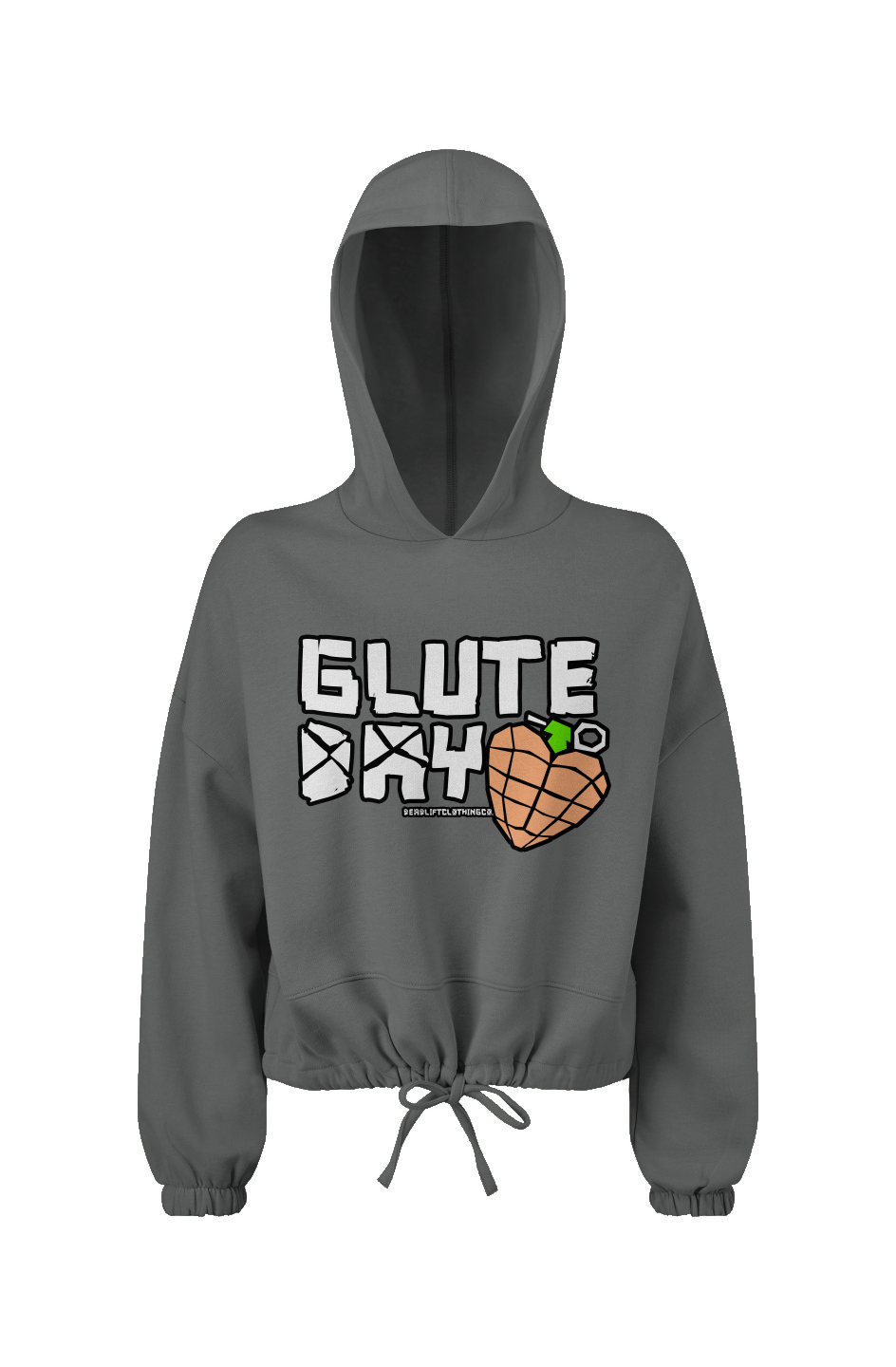 GreenDay Glutes Cropped Oversize Hooded Sweatshirt