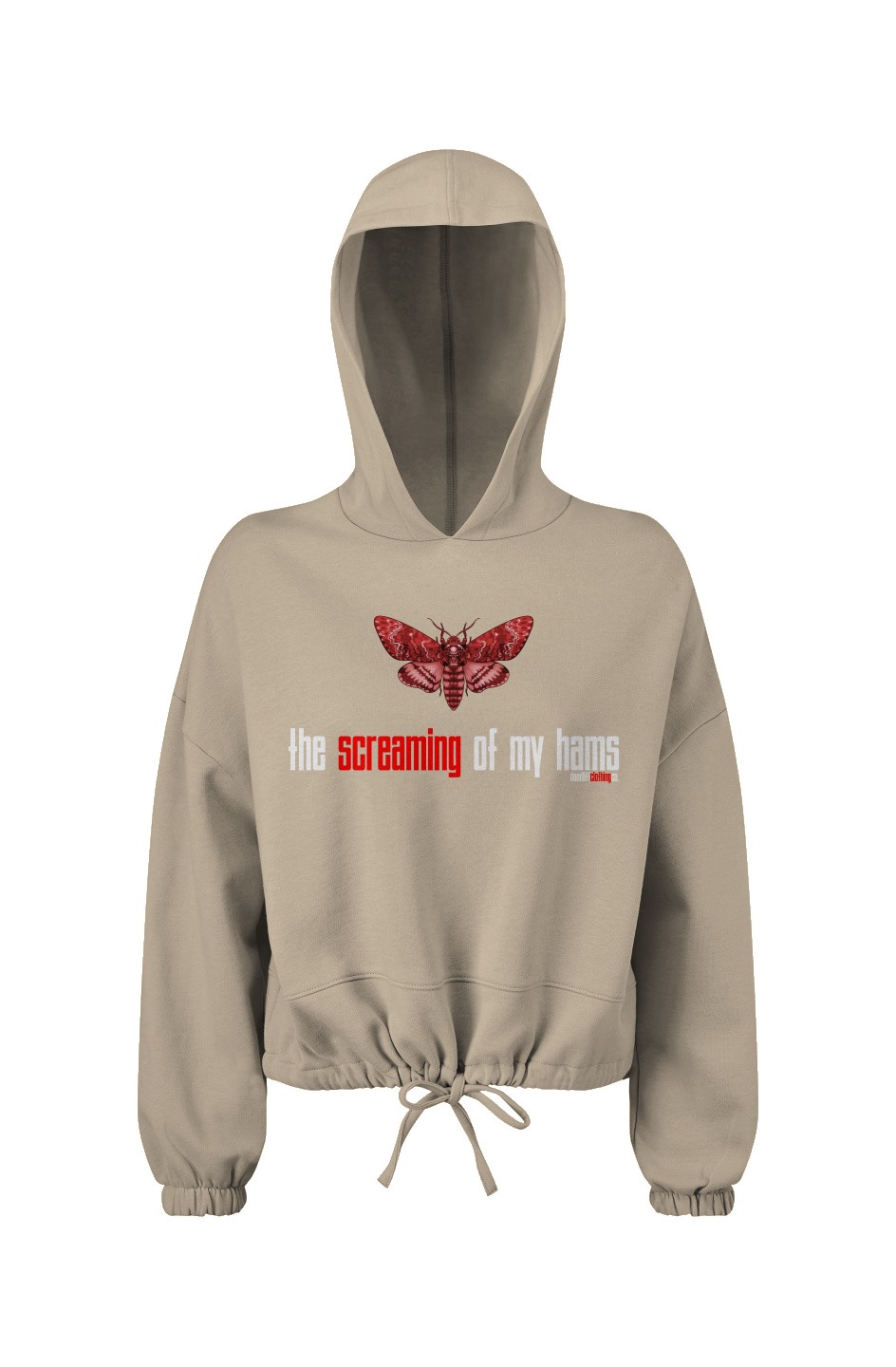 Silence Of The Lambs Alt Cropped Oversize Hooded Sweatshirt
