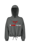 Silence Of The Lambs Alt Cropped Oversize Hooded Sweatshirt