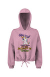 Bitch Please Cropped Oversize Hooded Sweatshirt