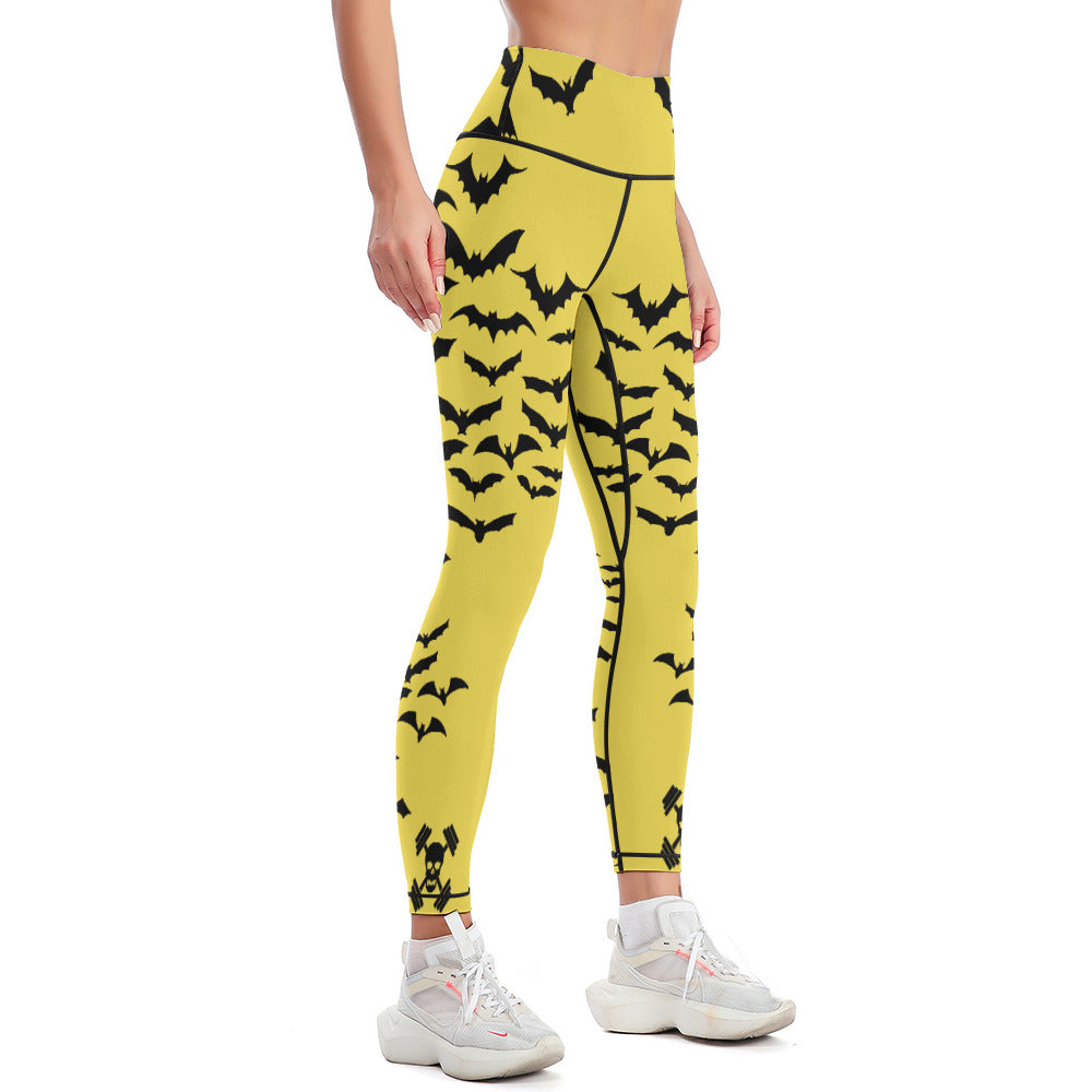 Batty Yellow Yoga Pants