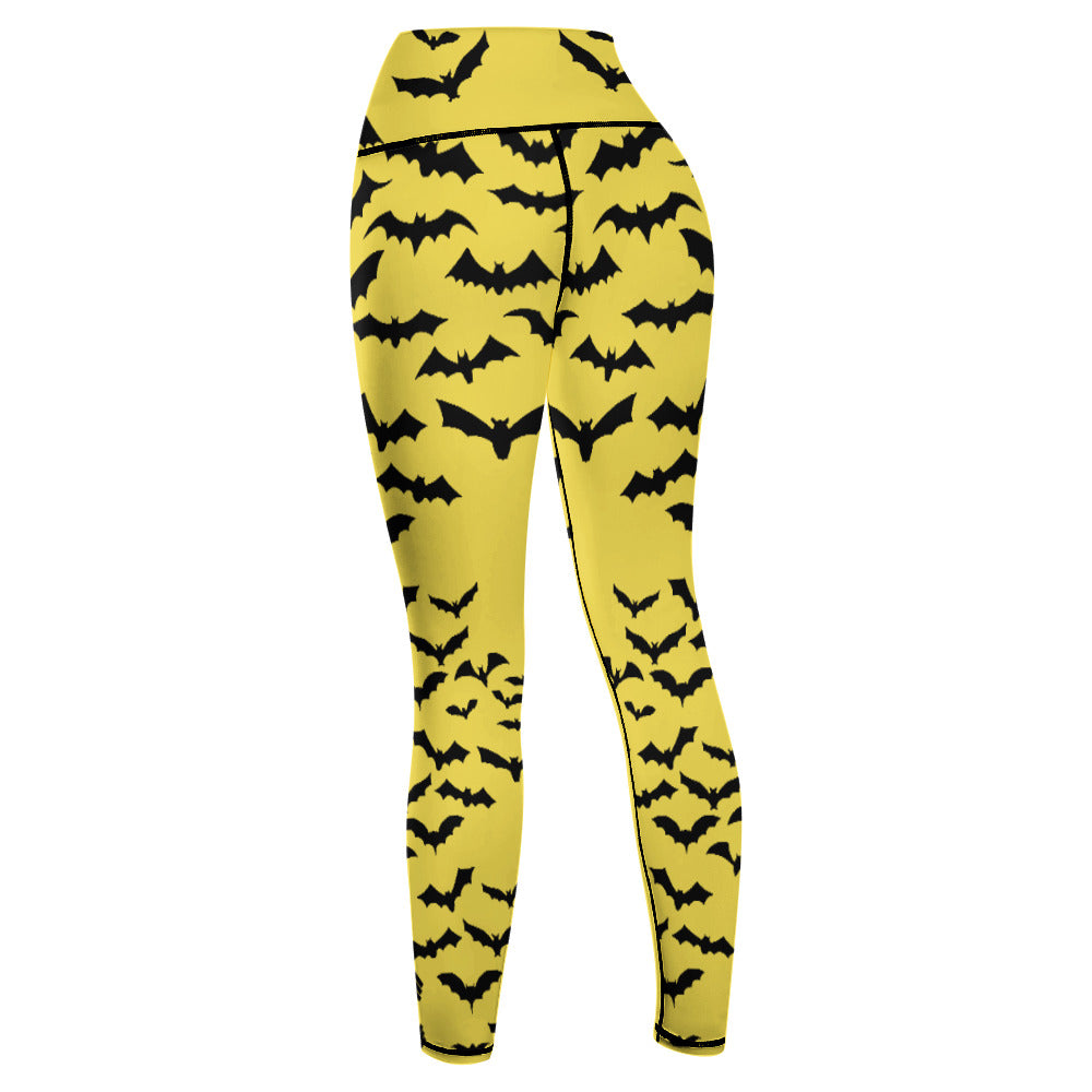 Batty Yellow Yoga Pants