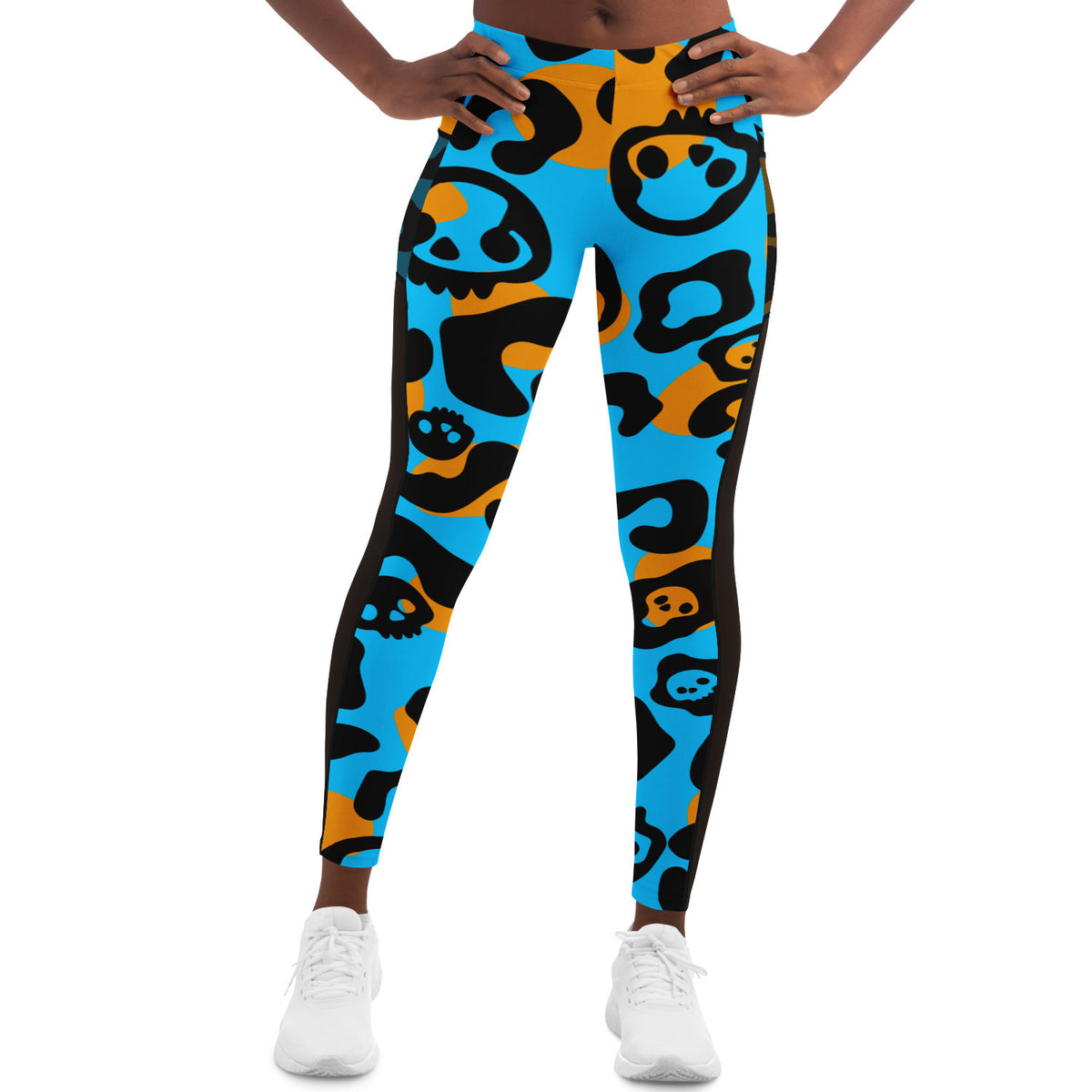 Leopard Skulls Mesh Pocket Legging