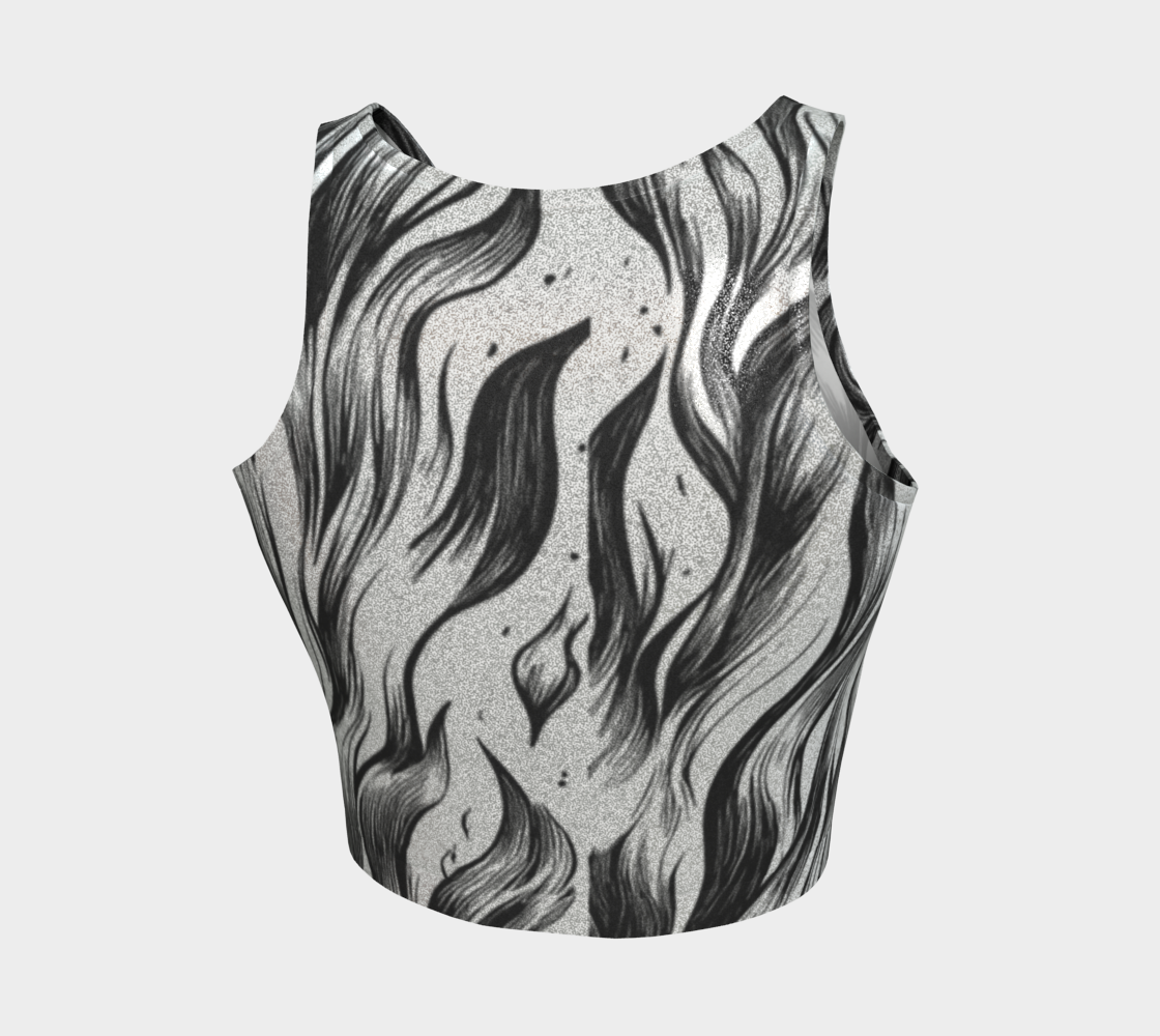 Flamed Athletic Crop Glitter