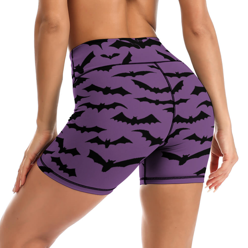 Batty Purple Yoga Shorts