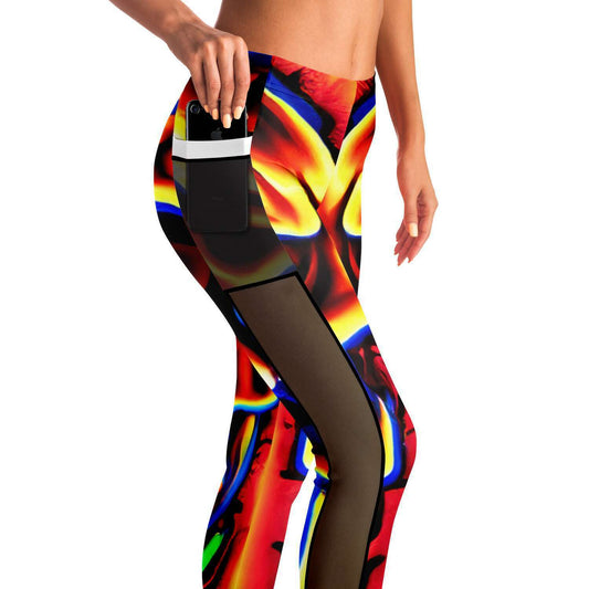 Flaming Skull AI Mesh Pocket Legging