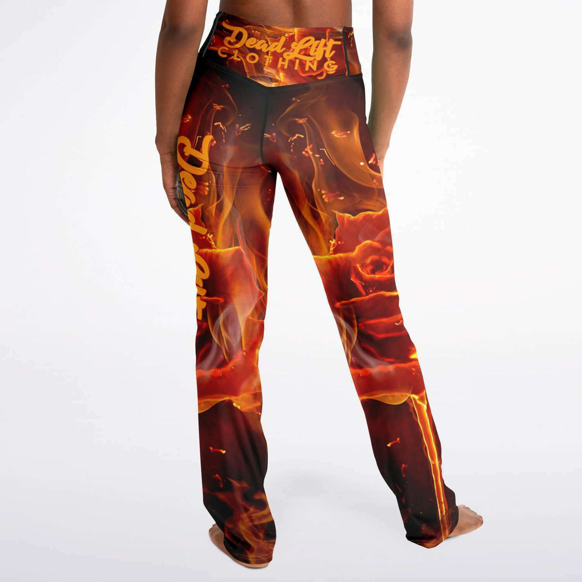 Flaming Rose Flare Leggings