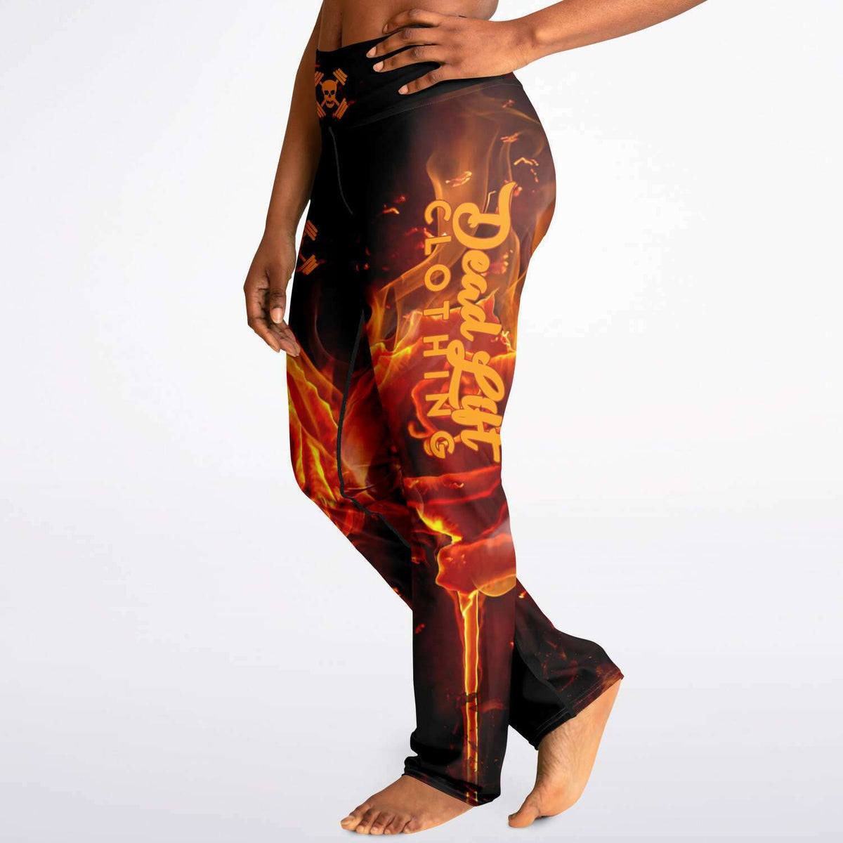 Flaming Rose Flare Leggings