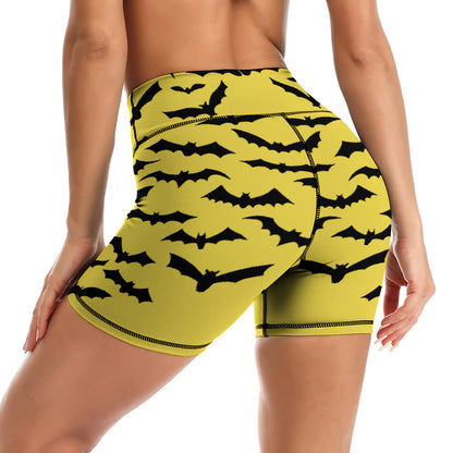 Batty Yellow Yoga Shorts