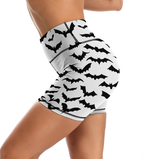 Batty White Yoga Shorts