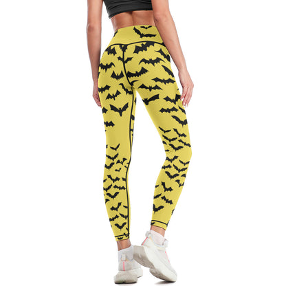 Batty Yellow Yoga Pants