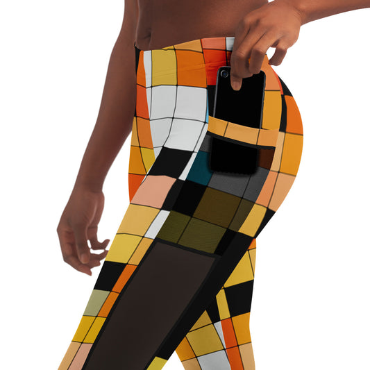 Puzzling Mesh Pocket Legging