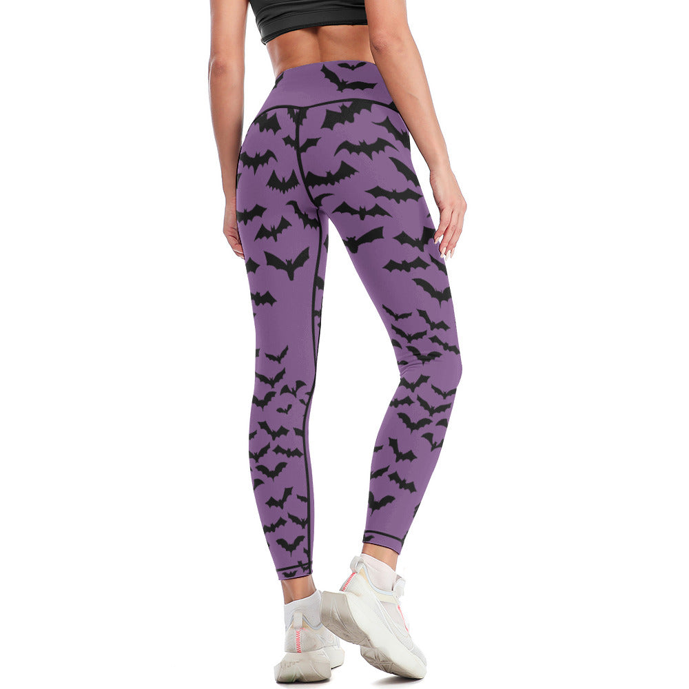 Batty Purple Yoga Pants