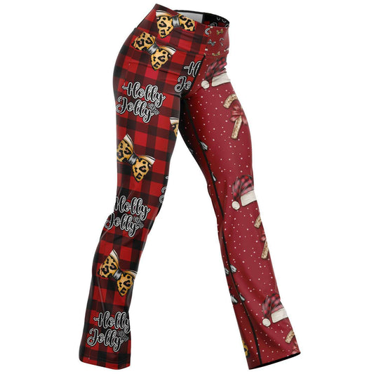 Holly Jolly Vibes Flare Leggings