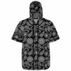 Inky Paisley Hooded Baseball Jersey
