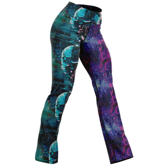 CyberSkullNetik Flare Leggings