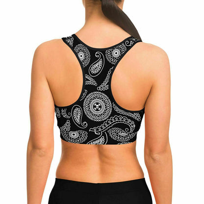 Inky Paisley Sports Bra
