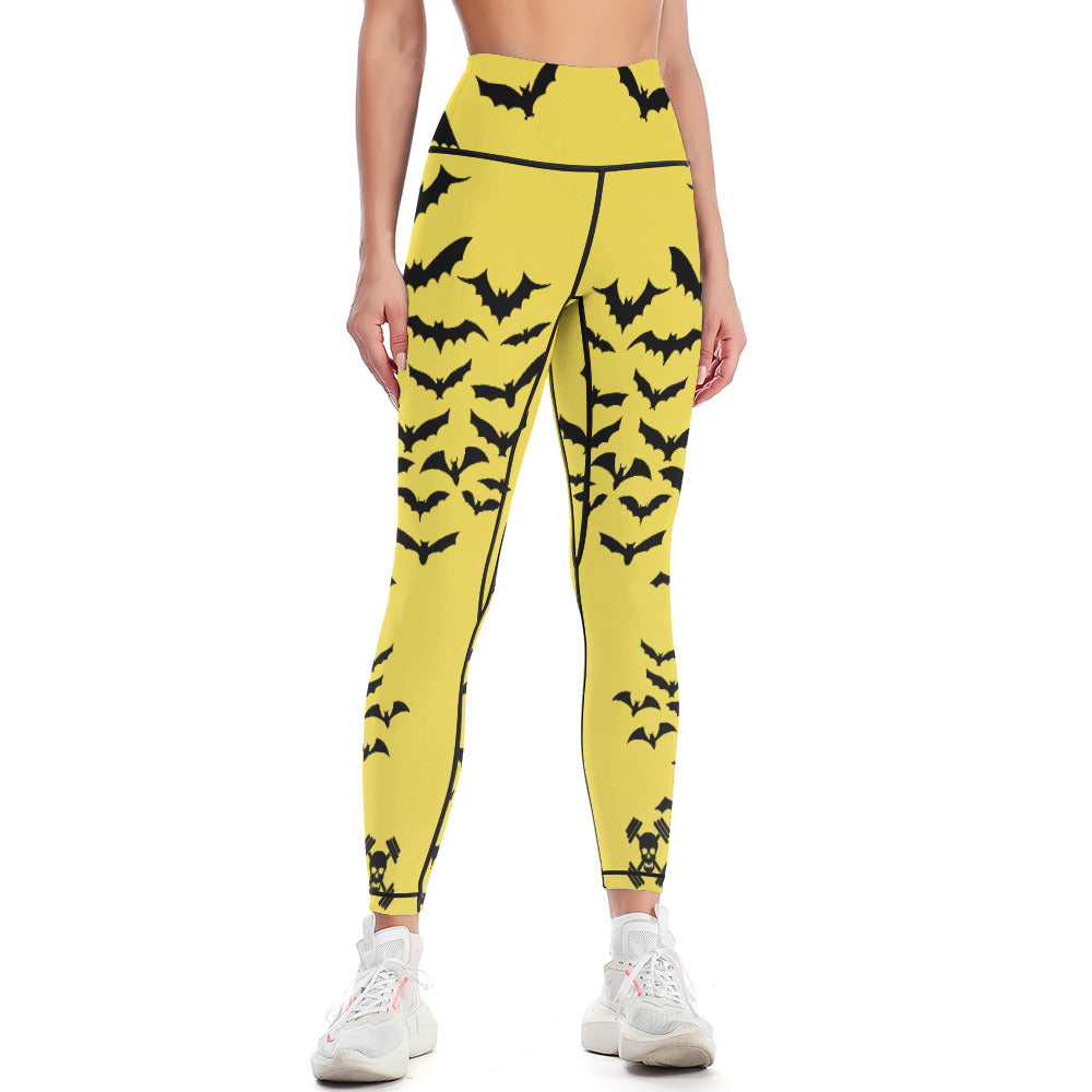 Batty Yellow Yoga Pants