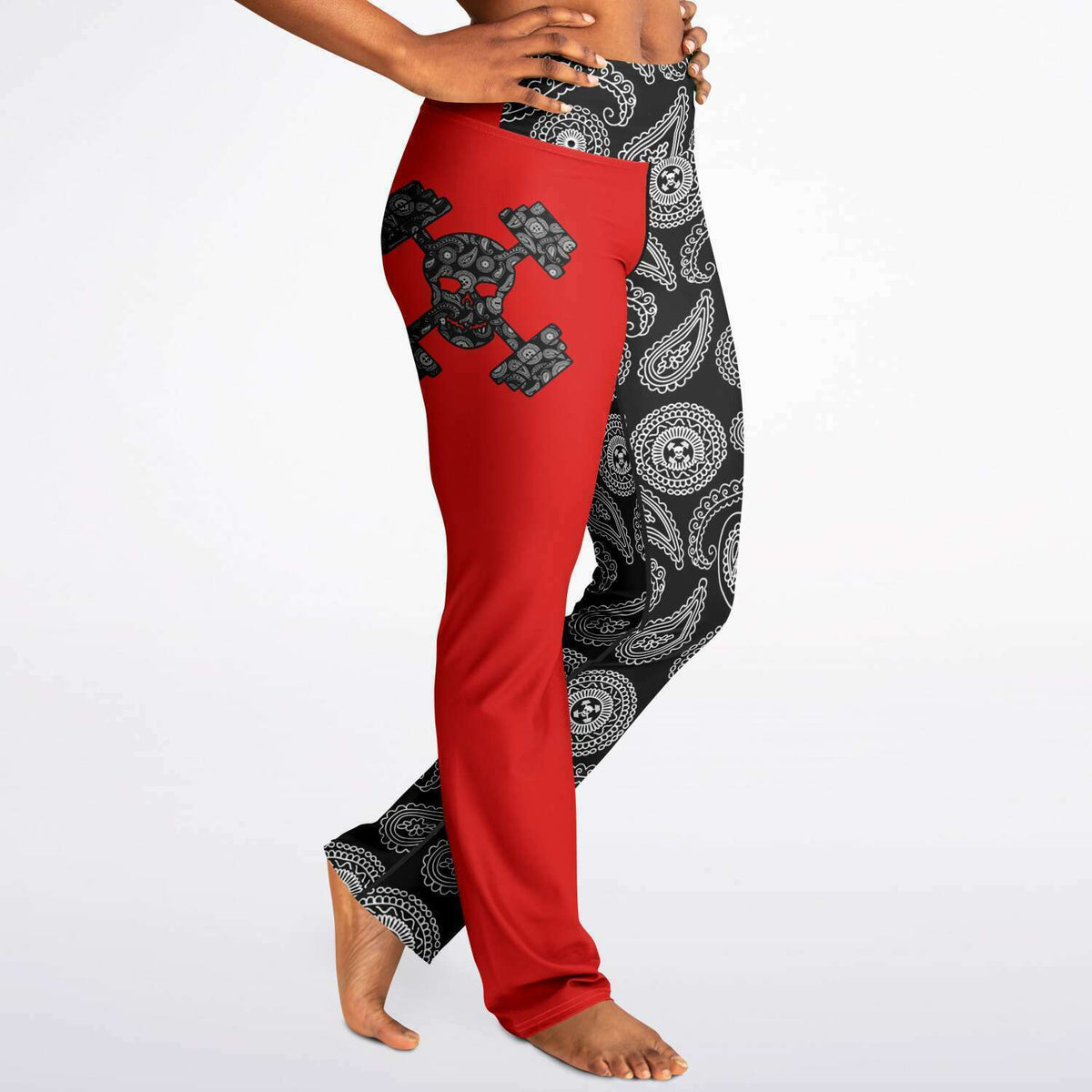 Inky Paisley Remix Flare Leggings