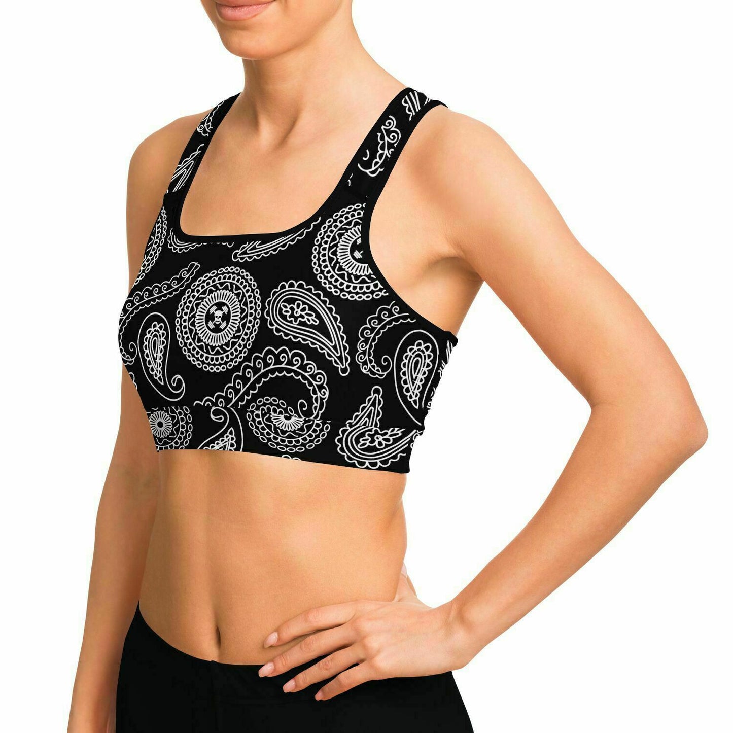 Inky Paisley Sports Bra