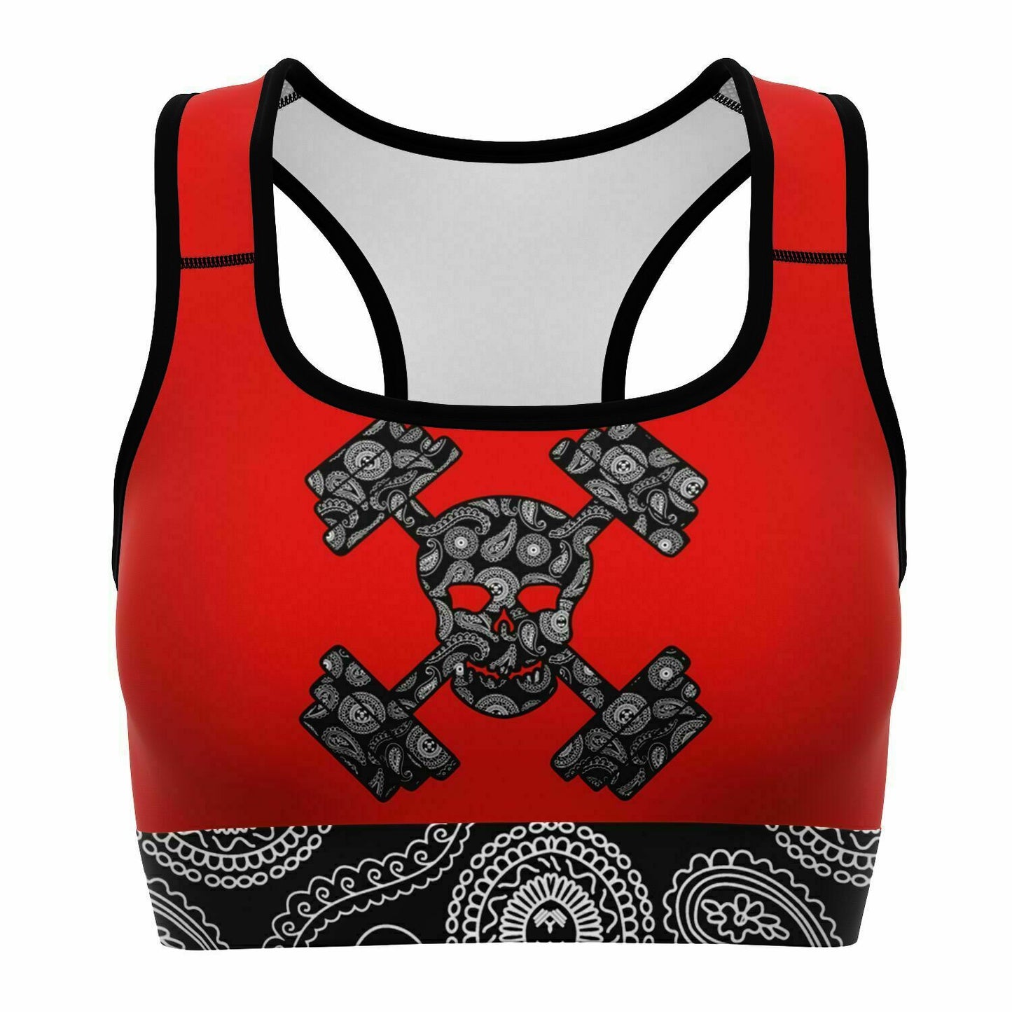 Inky Paisley Remix Sports Bra