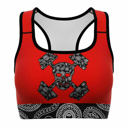 Inky Paisley Remix Sports Bra
