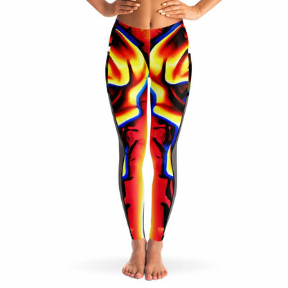 Flaming Skull AI Mesh Pocket Legging
