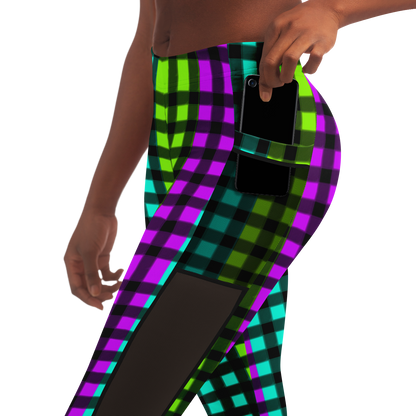 HV Plaid Mesh Pocket Legging