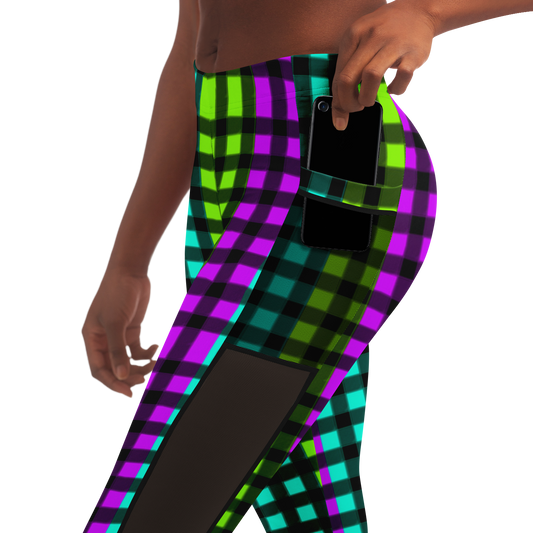 HV Plaid Mesh Pocket Legging