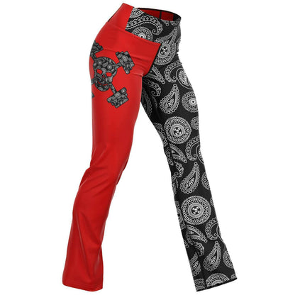 Inky Paisley Remix Flare Leggings