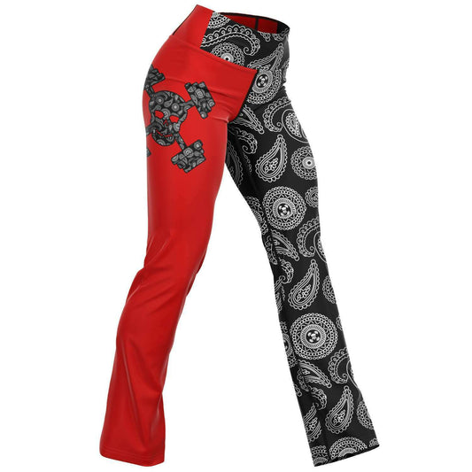 Inky Paisley Remix Flare Leggings