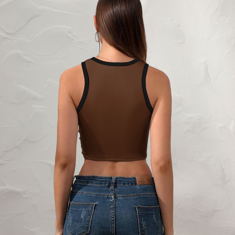 Fall Colors Cropped Slim Racerback