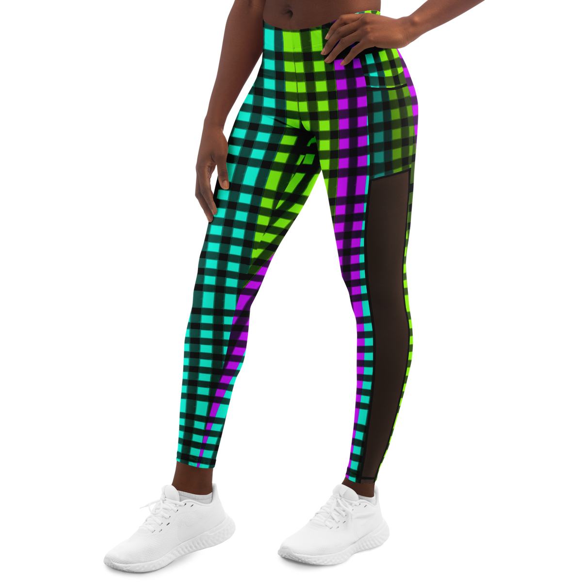 HV Plaid Mesh Pocket Legging