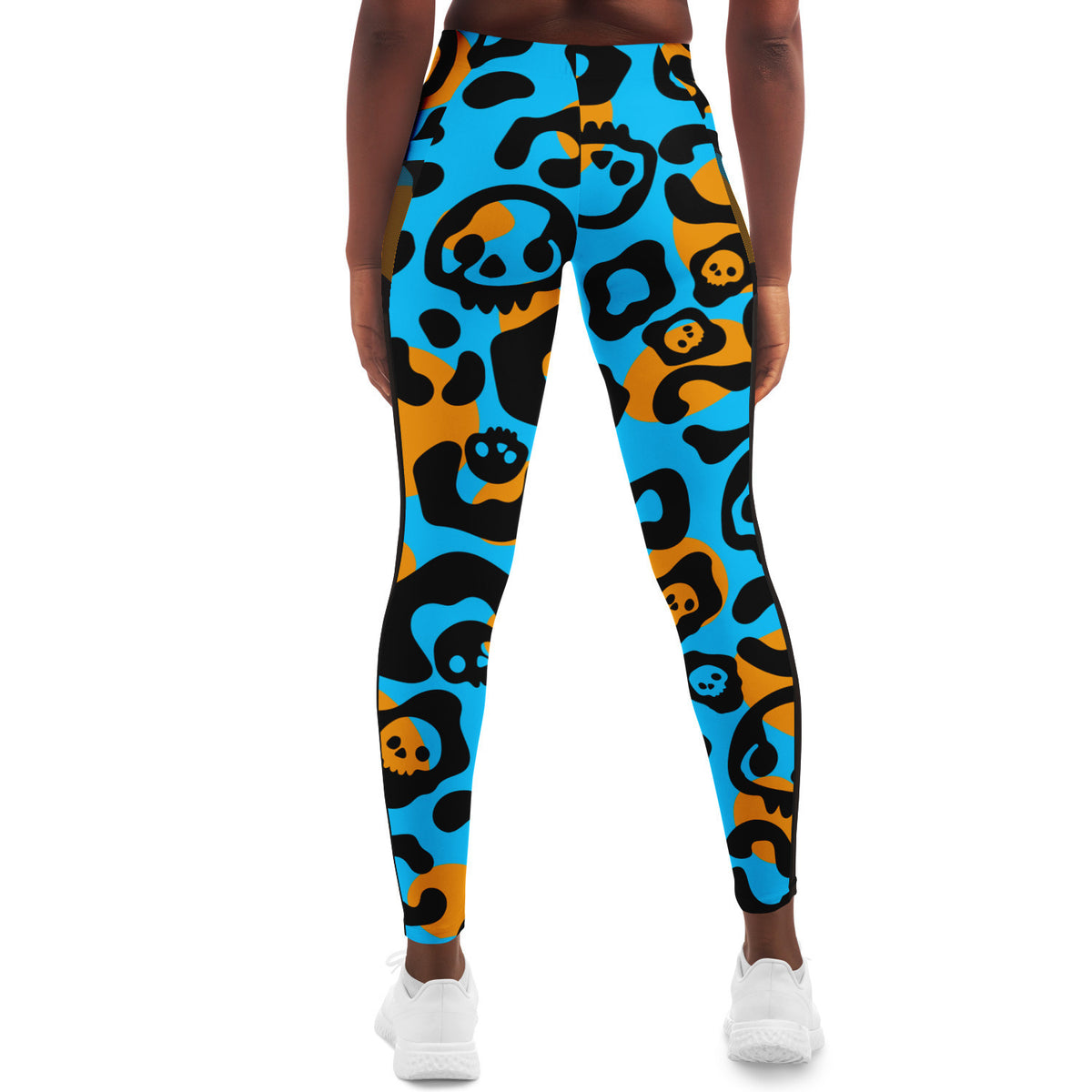 Leopard Skulls Mesh Pocket Legging