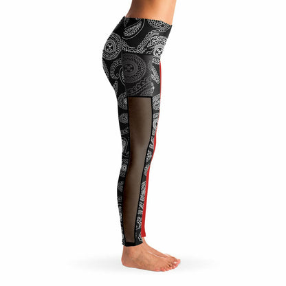 Inky Paisley Remix Mesh Pocket Legging