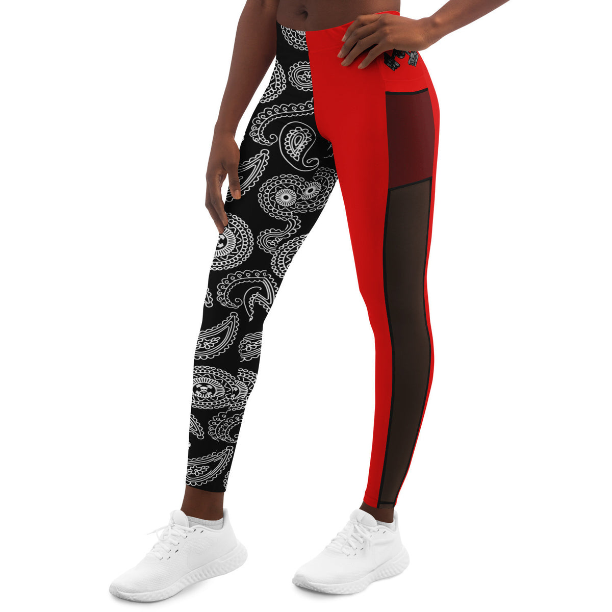 Inky Paisley Remix Mesh Pocket Legging