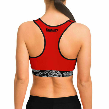Inky Paisley Remix Sports Bra