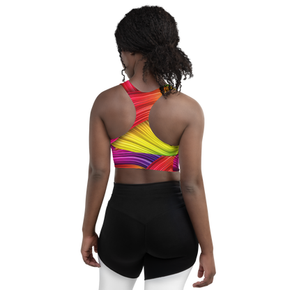 Rainbow Twist Longline sports bra